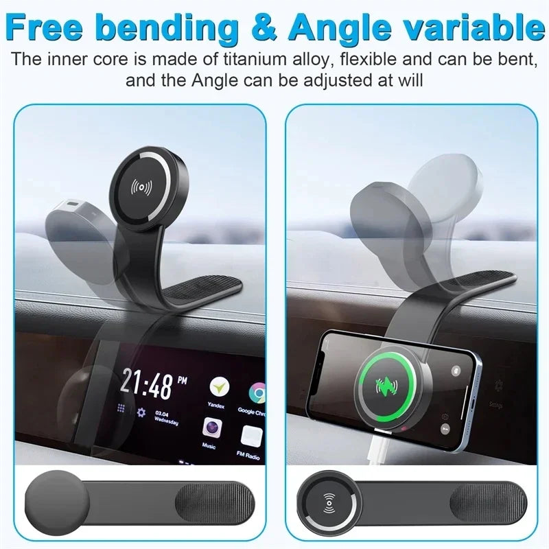 Magnetic Car Phone Holder Mount Magnet Mobile Car Bracket Dashboard Stand Support In Car For Macsafe iPhone 15 14 13 12 Pro Max