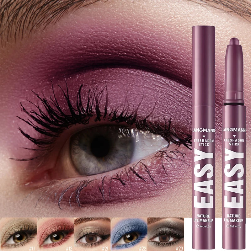 Smoky Rose Purple Eyeshadow Pencil Glitter Shimmer Highlighter&Eye Shadow Eyeliner Stick Bronze Matte Eye Shadow Stick Makeup