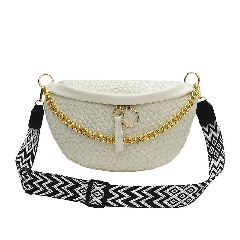 Woven pattern Waist Bag Ladies Fanny Pack High Quality Chest Bag Fashion Shoulder Bag Female Belt Purses Designer Crossbody Bags