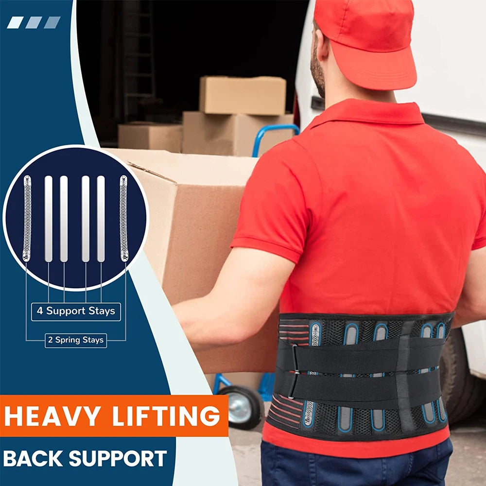 KIMLUD, Back Brace for Lower Back Pain Women Men with Removable Lumbar Pad,Lumbar Support Belt for Heavy Lifting Work,Back Support Belt, KIMLUD Womens Clothes