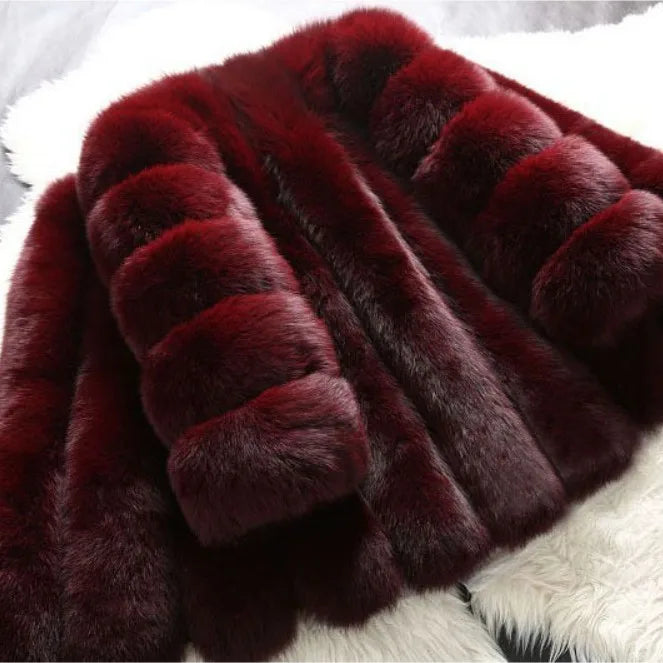 Fall Faux Fur Jackets for Women Long Puff Sleeve Woman Coat Solid Short Warmth Outerwear Clause Ladies Elegant Streetwear