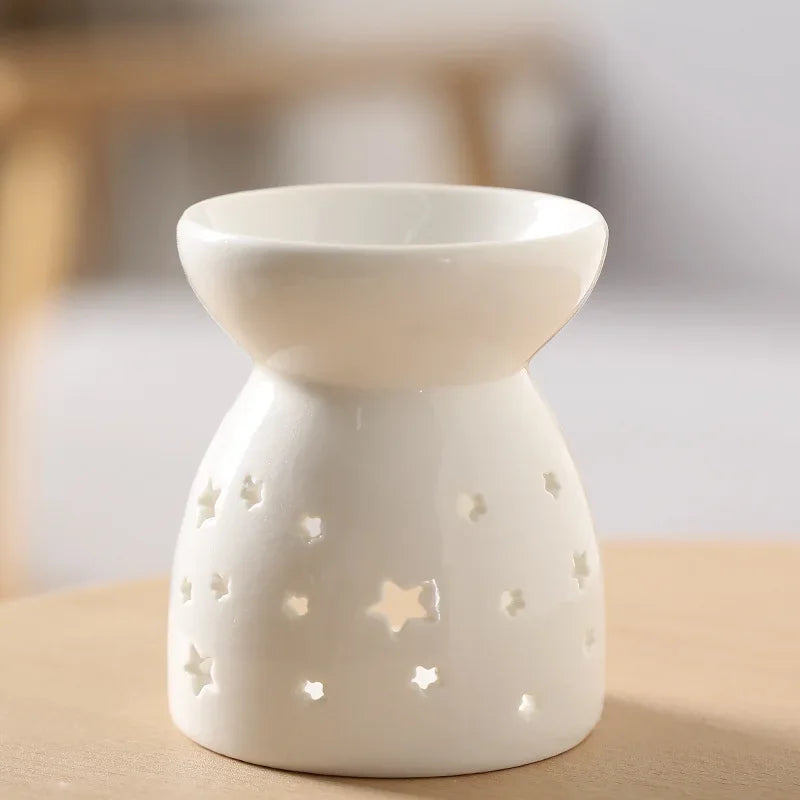 Wax Melt Essential Oil Burner, Ceramic Aroma Burners Diffuser Holder Aromatherapy Tarts Assorted Wax Scented Candle Warmer