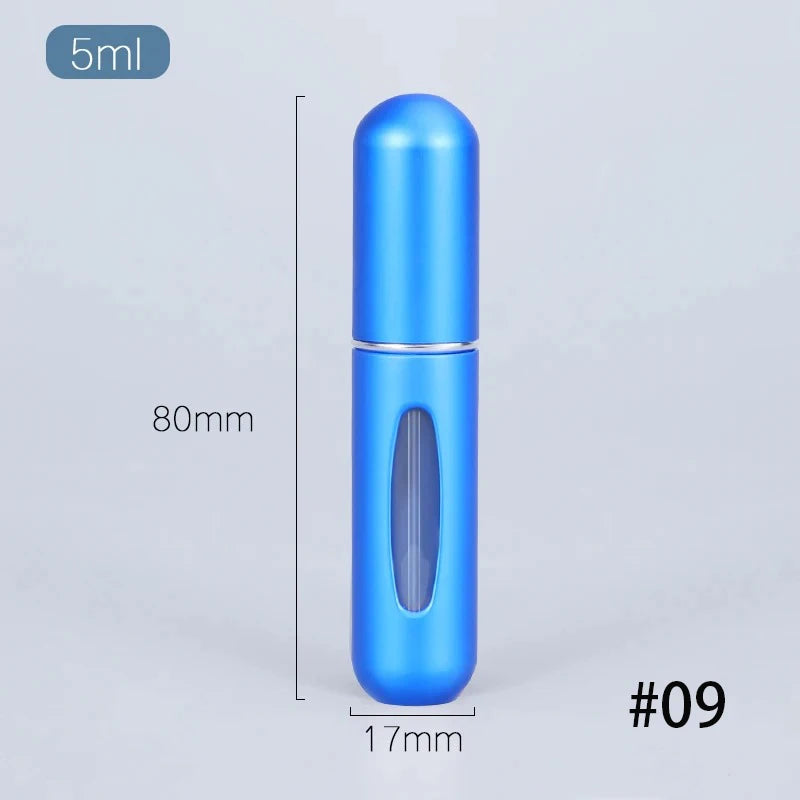 KIMLUD, 5ml Multi Color Aluminum Mini Perfume Bottle with Spray Pump Portable Empty Refillable Atomizer Bottle for Travel Essential, 104-09, KIMLUD APPAREL - Womens Clothes