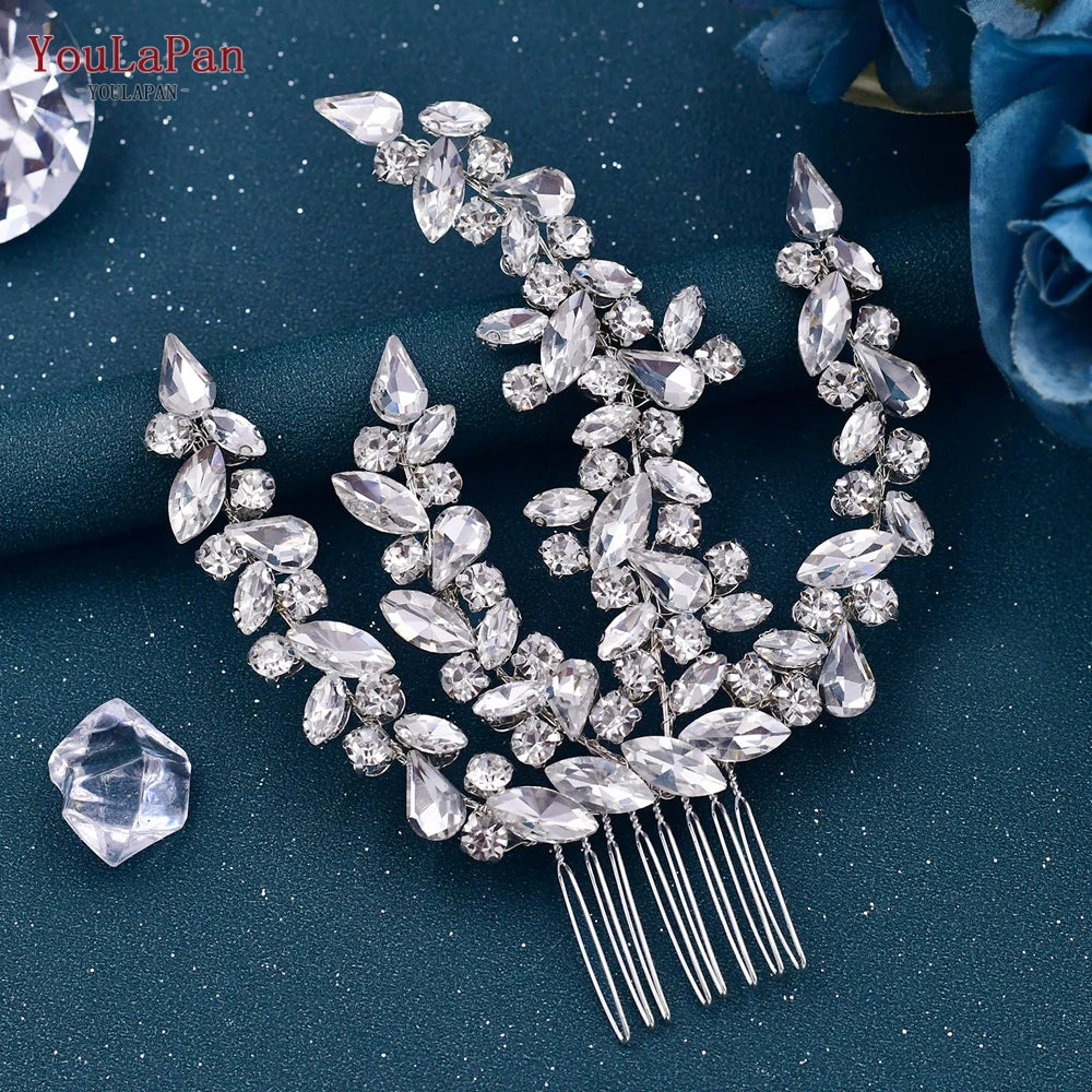 YouLaPan Bling Rhinestone Headband  Wedding Bridesmaid Headwear Women Fashion Hair Accessories Handmade Bride Tiara HP438