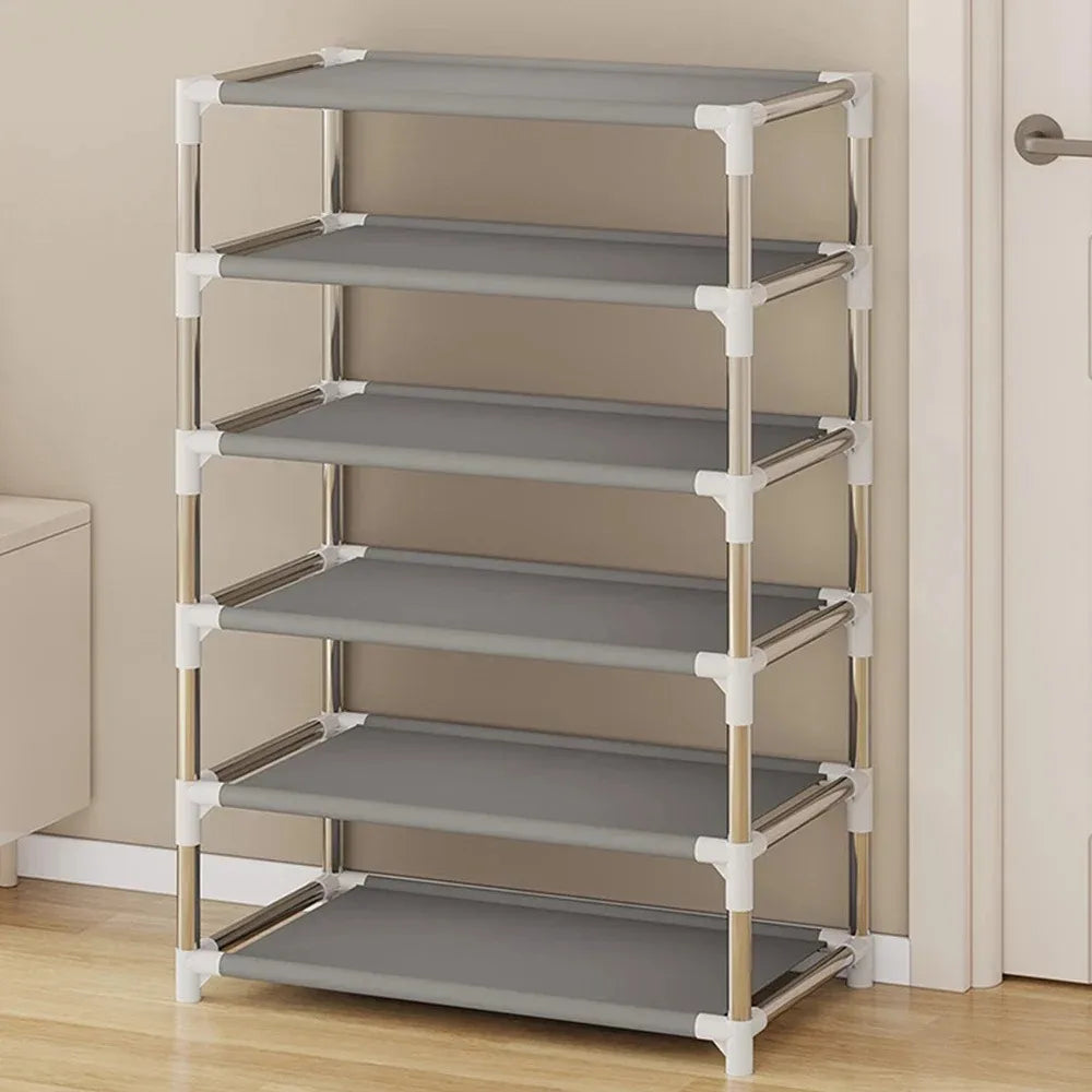 Dustproof Shoe Rack Multilayer Nonwovens Shoes Organizer Household Storage Shelf Living Room Hallway Space-saving Shoe Cabinet