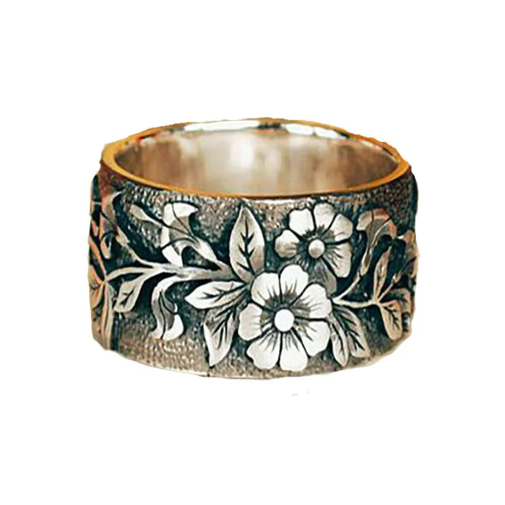 French Retro Flower Bird Ring For Women Fashion Simple Jewelry Accessories Wholesale