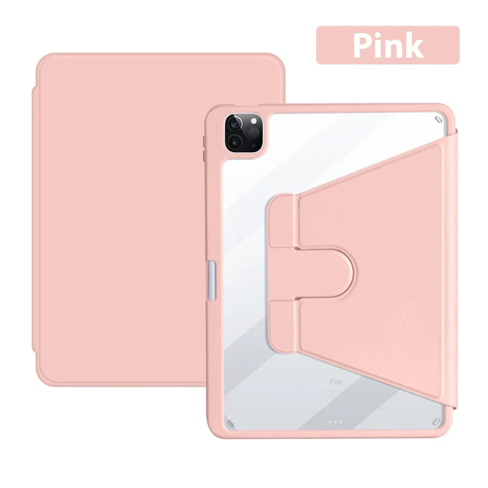 360° Rotation Case For Ipad 10 9 9th 10th Generation Pro 13 12.9 Air 11 5 4 M4 M2 2024 Mini 6 7 10.9 10.2 Protective Cover Funda - KIMLUD