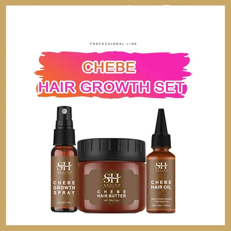 KIMLUD, 100% Chebe Set Fast Hair Growth Set Chebe Oil Traction Alopecia Anti Break Loss Chebe Powder Africa Chad Hair Loss Treatmen, fast hair growth set / france, KIMLUD APPAREL - Womens Clothes