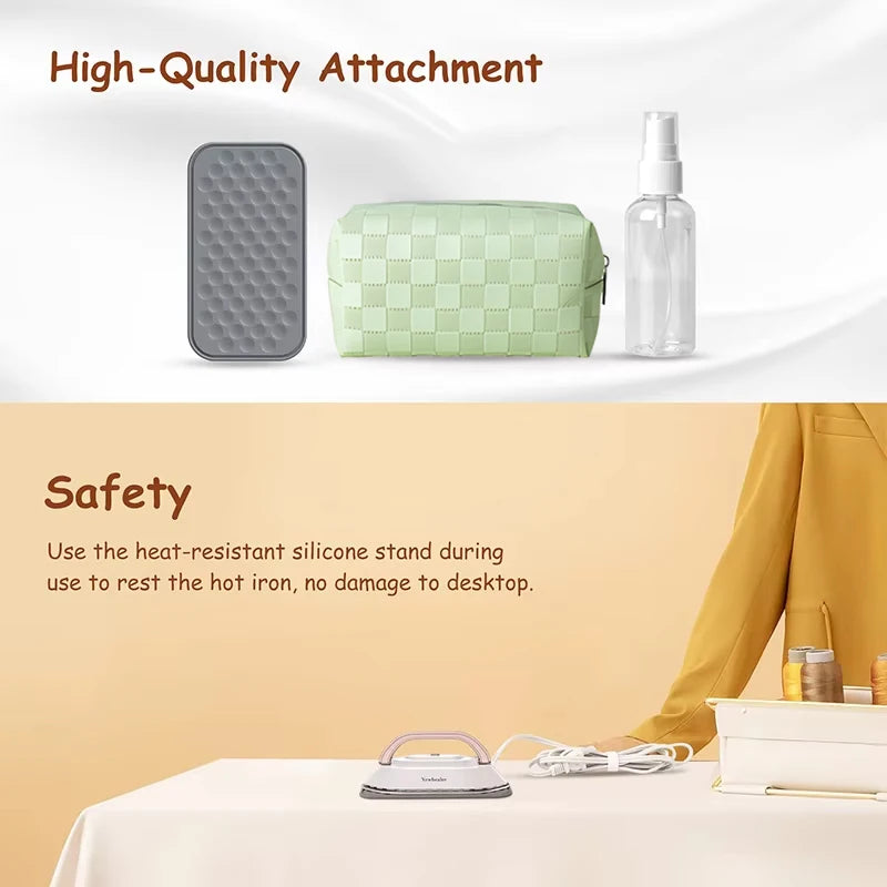 KIMLUD, Handheld Mini Electric Dry Iron 120V/220V Dual-voltage 30S Heat Non-steam Garment Irons for Clothes Portable Lightweight Travel, KIMLUD Womens Clothes