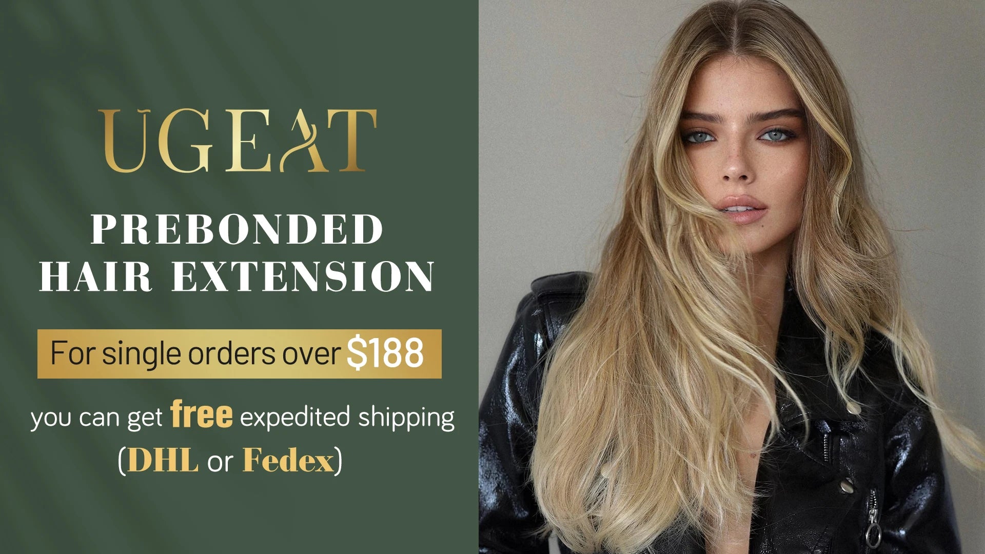 Ugeat U Tip Hair Extension Human Hair 1g/s Nail U Tip Hair For Women 14-24" Pre Bonded Hair Extensions 50g/100g Keratin Tip Hair