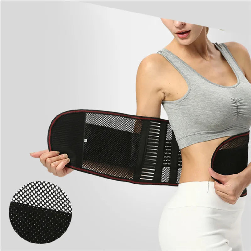 Adjustable Waist Trainer Belt Unisex Lower Back Brace Spine Support Waist Belt Orthopedic Breathable Lumbar Corset High Quality - KIMLUD