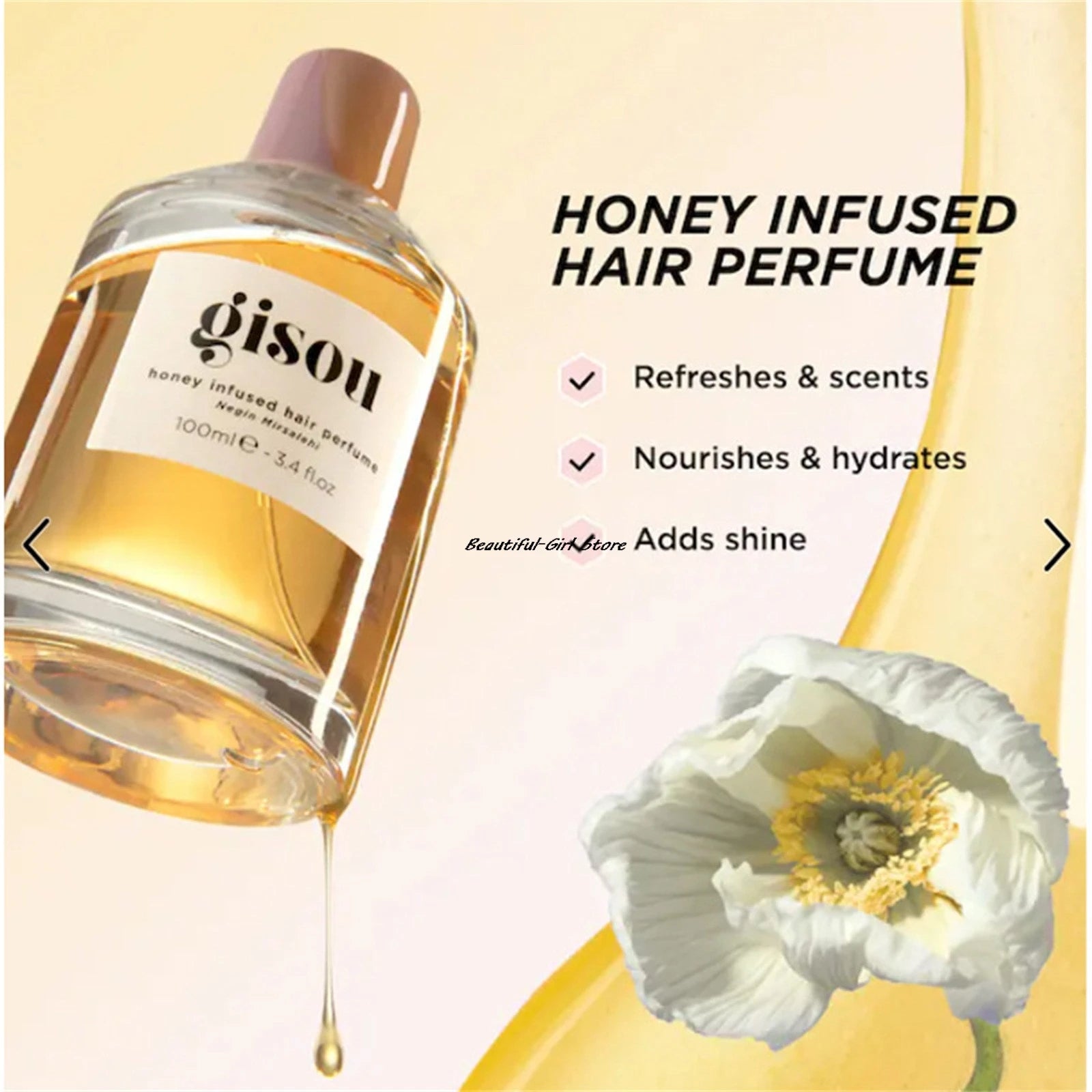 KIMLUD, Honey Infused Hair Perfume Pocket Size, A Travel-Friendly  With Sweet Notes Of Honey Blended Into Spring Floral (1.7 Fl Oz/50ml), KIMLUD Womens Clothes