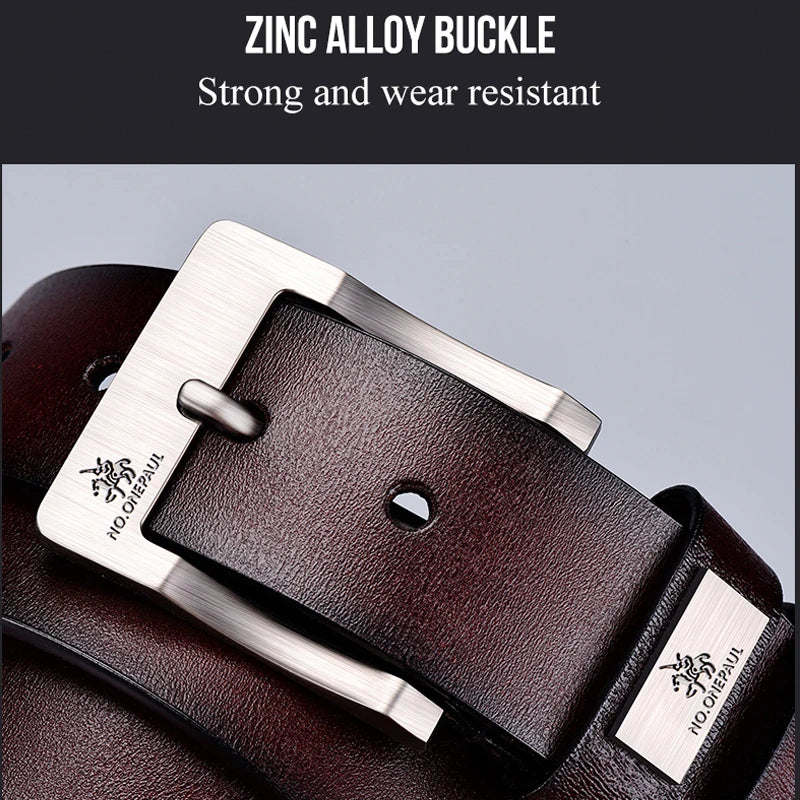 2023New Men's Cow Leather Belts Luxury Strap Male Belts For Fashion Classice Vintage Pin Buckle Men Belt High Quality