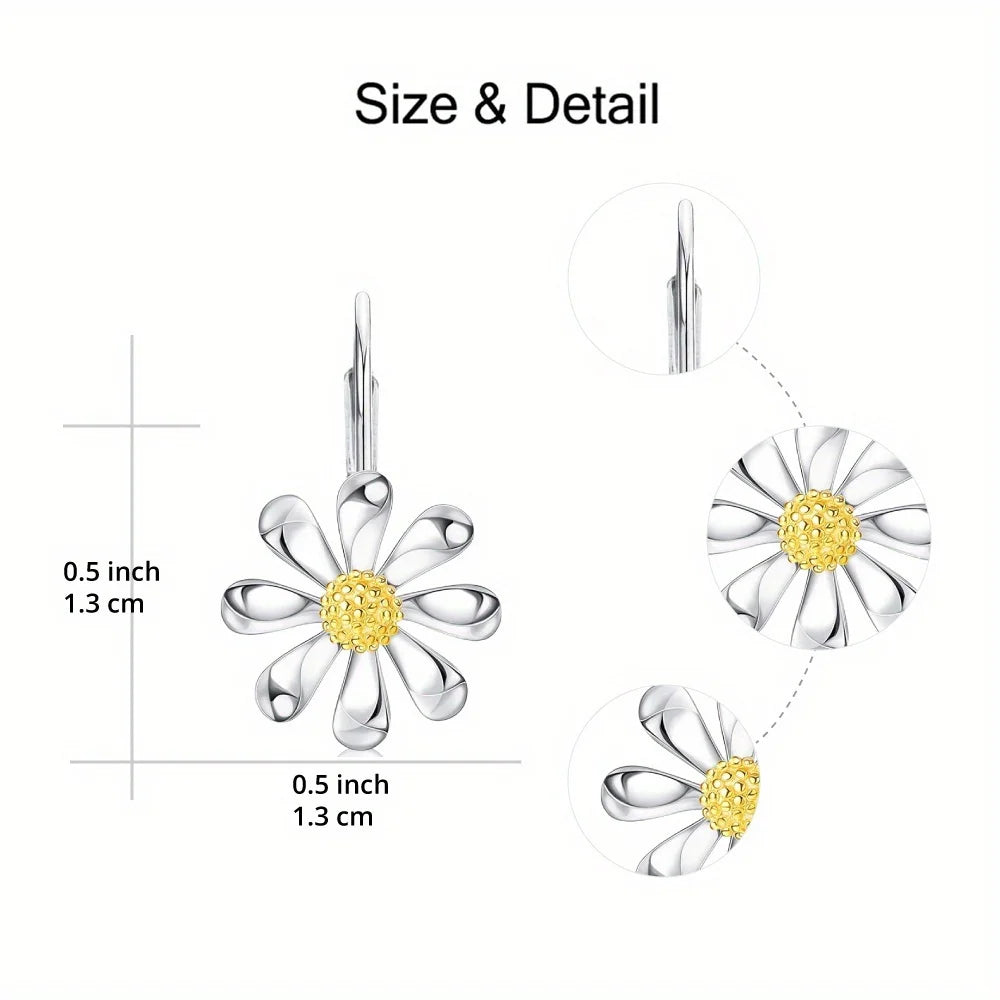 KIMLUD, Elegant Daisy Drop Earrings, Valentine's Day Gift, Party Accessory Anniversary Party, Jewelry, Niche Style Hot List, Bestselling, KIMLUD Womens Clothes