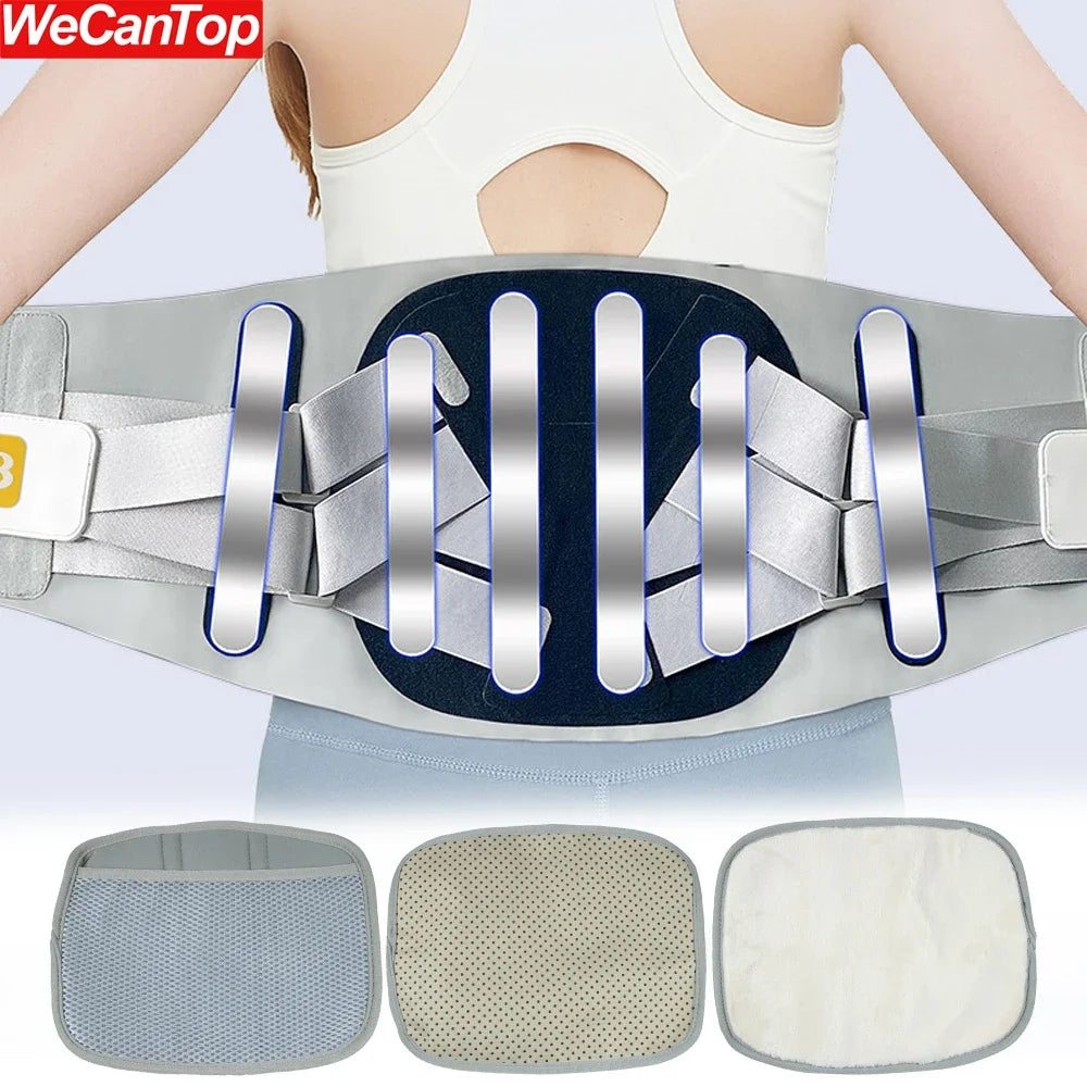 KIMLUD, 1PCS Back Brace for Lower Back Pain Relief with 6 Support,AdjustableBack Support Belt Lumbar Support for Herniated Disc,Sciatica, KIMLUD Womens Clothes