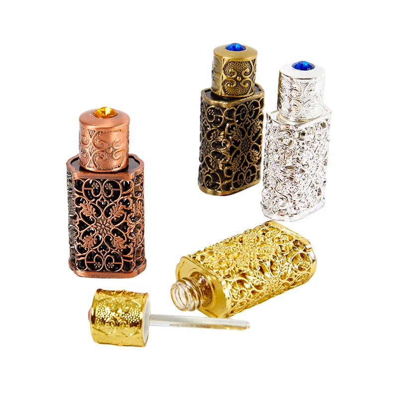 Luxury 3ml Mini Antiqued Perfume Refillable Bottle Arab Style Essential Oils Atomizer Perfume Spray Bottle