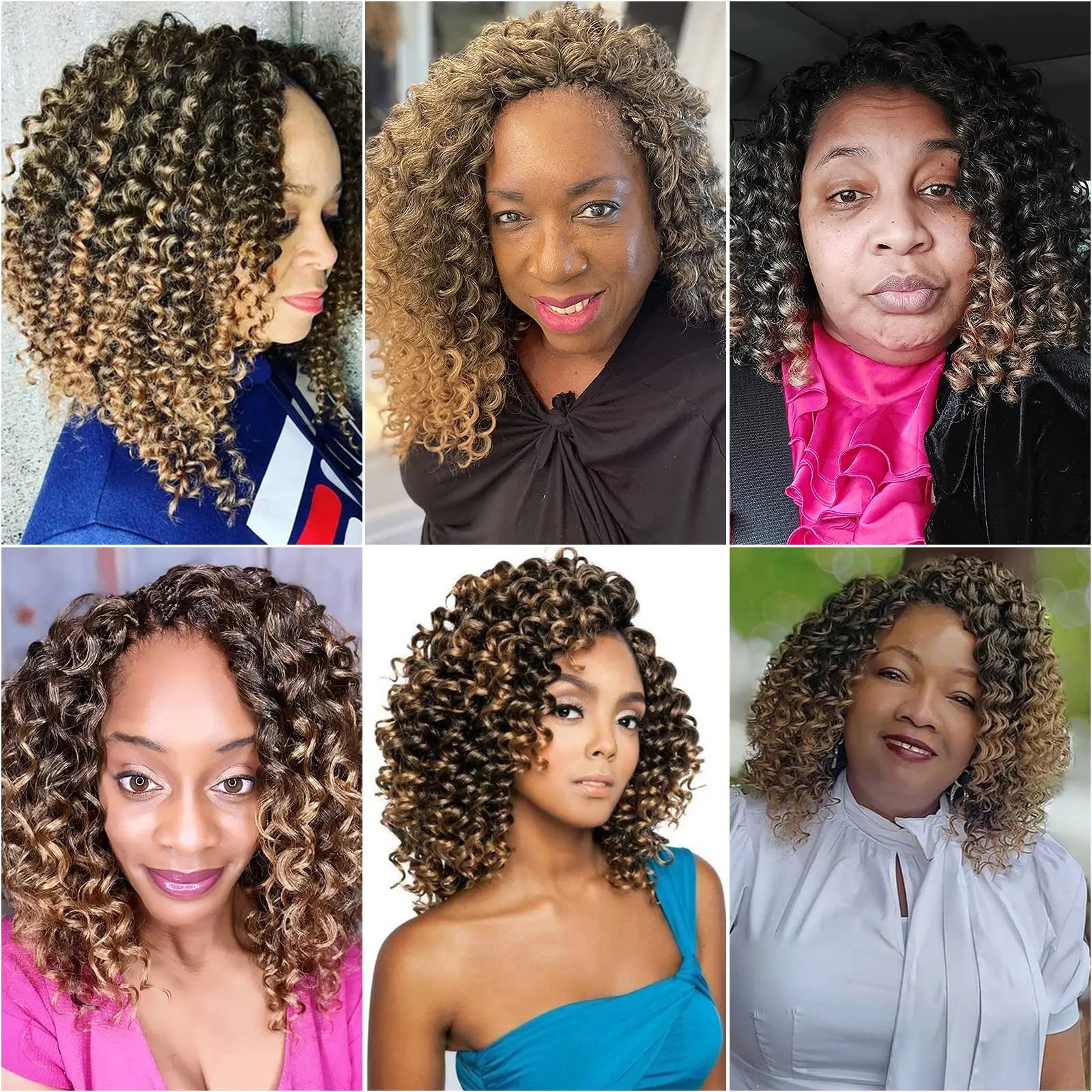 KIMLUD, Crochet hair GoGo Curl for Black Women Short Beach Curl Bohemian Crochet Braids Natural Black Deep Wave Braiding hair Extensions, KIMLUD Womens Clothes