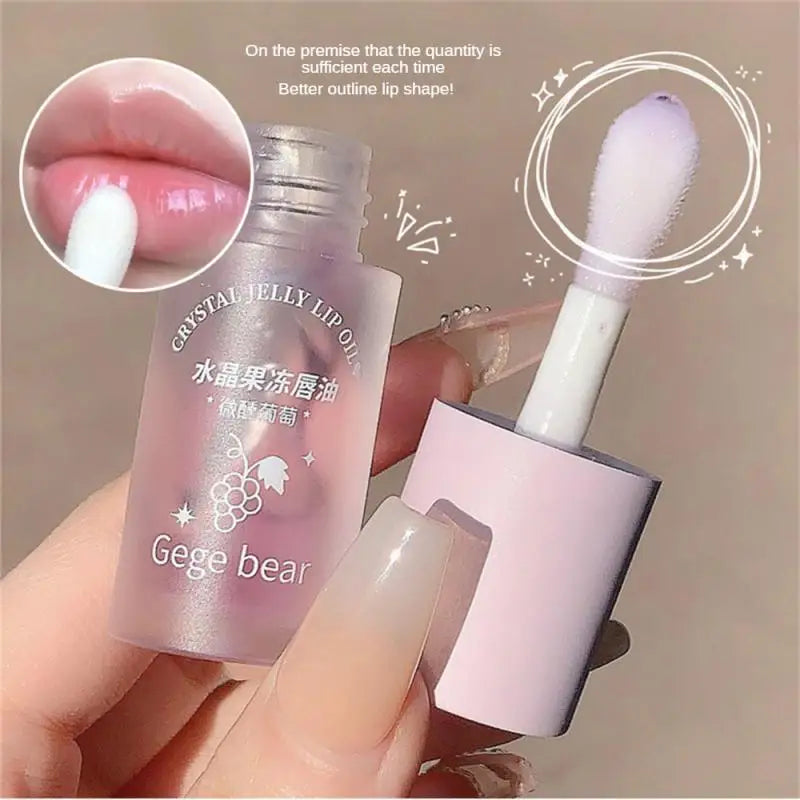 Fruity Crystal Jelly Lip Oil Lipstick Clear Lip Plumper Serum Tint Lips Care Makeup Korea Cosmetics Lip Honey Waterproof Mirror