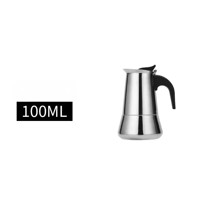 1-12 Cup 600ML Stovetop Moka Pot for Portable Coffee Maker,Stainless Steel Coffee Pot,Espresso Percolator Maker for Home Camping