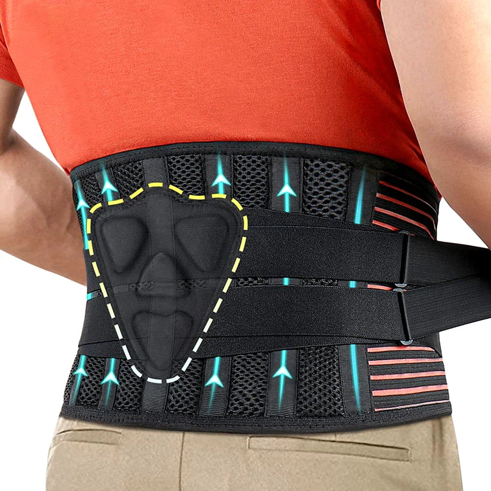 KIMLUD, 1Pcs Breathable Adjustable Lower Back Brace with Lumbar Pad, Back Support Belt for Women & Men,Lumbar Support Belt for Sciatica, A / S, KIMLUD APPAREL - Womens Clothes