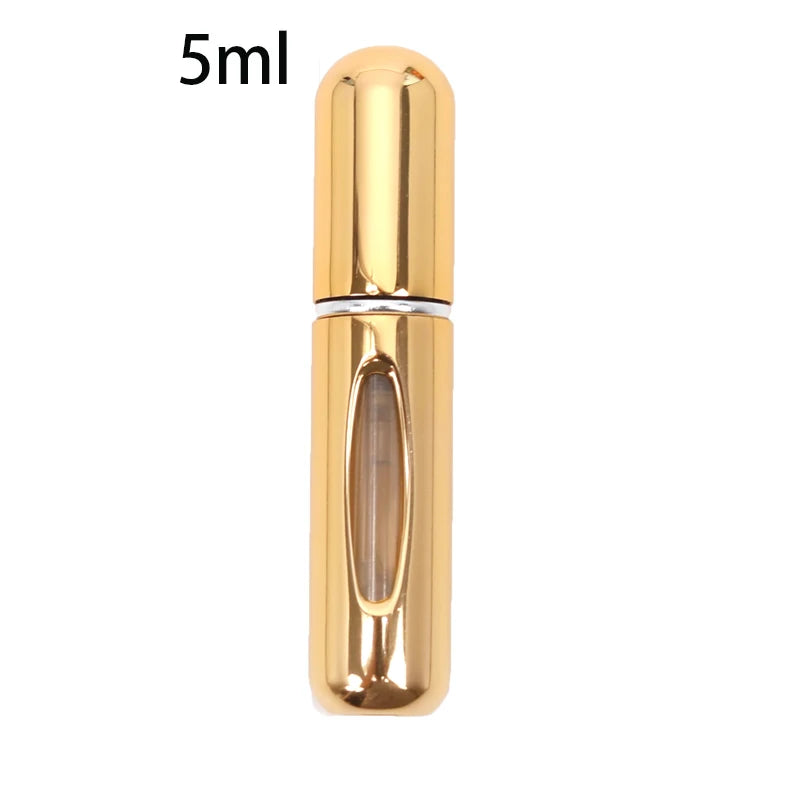 KIMLUD, Refillable Mini Perfume Bottle Portable Cosmetic Bottle Spray Bottle Atomizer Spray Container Travel Refillable Bottles 8ml /5ml, 5ml Bright Gold, KIMLUD APPAREL - Womens Clothes