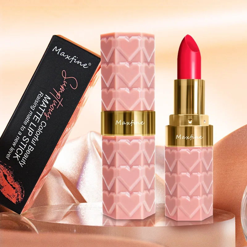 Nude Matte Lipsticks 4 Colors Waterproof Long Lasting Lip Stick Not Fading Sexy Nude Red Pink Velvet Lipsticks Makeup Cosmetic