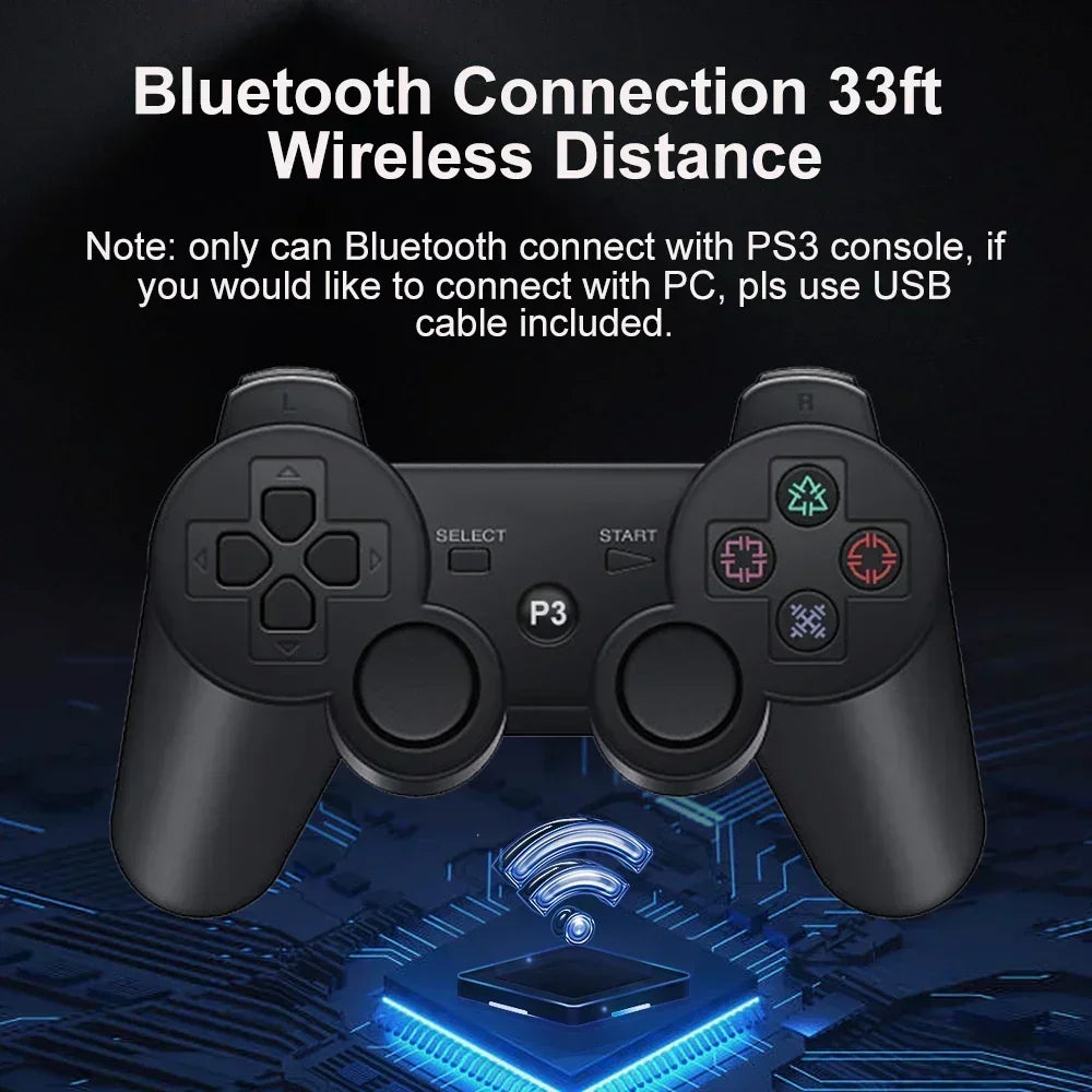 KIMLUD, For SONY PS3 Controller Support Bluetooth Wireless Gamepad for Play Station 3 Joystick Console for PS3 Controle For PC, KIMLUD Womens Clothes