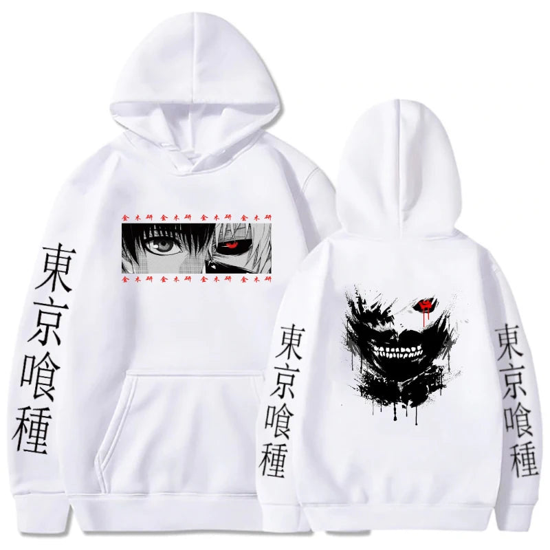 KIMLUD, Anime Hoodie Mens Fashion Warm Sweatshirt Graphical Printed Hip Hop Hoodies Casual Streetwear Spring Autumn New Hoody, White / XS, KIMLUD APPAREL - Womens Clothes