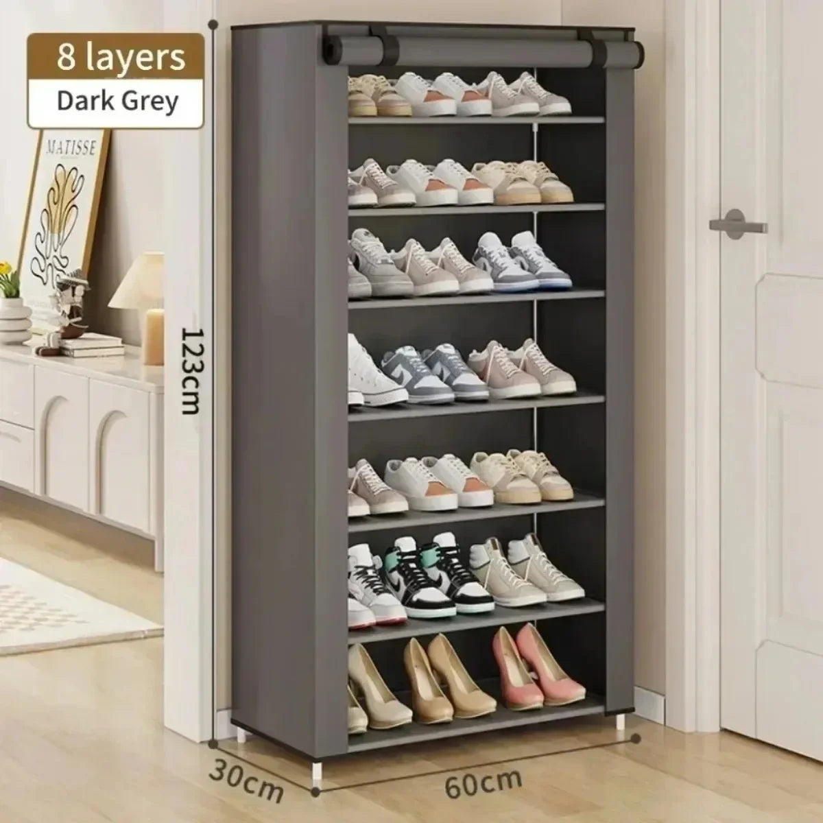 Shoe Rack Organizer Shoe Cabinets Multilayer Nonwoven Dustproof Storage Cabinet Home Hallway Space-saving Cabinets Shoe Shelf