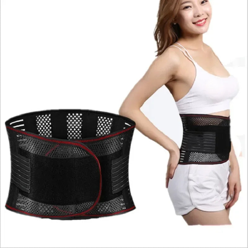 KIMLUD, Adjustable Waist Trainer Belt Men Women Lower Back Brace Spine Support Waist Belt Orthopedic Breathable Lumbar Corset, KIMLUD Womens Clothes