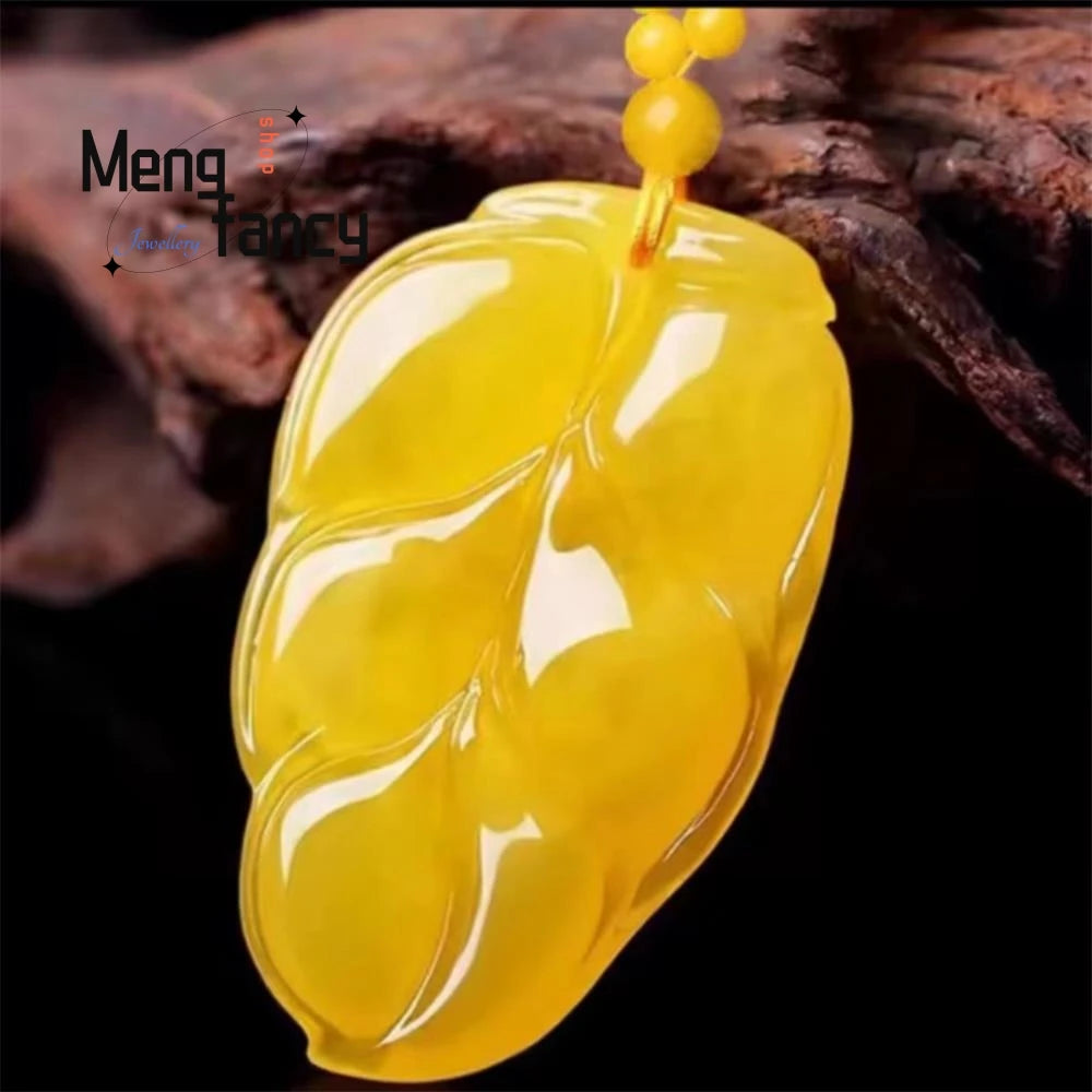 Beeswax Amber Chicken Oil Yellow Water Drop Rose Flower Money Bag Gourd Cabbage Pendant Natural Exquisite Fashion Fine Jewelry