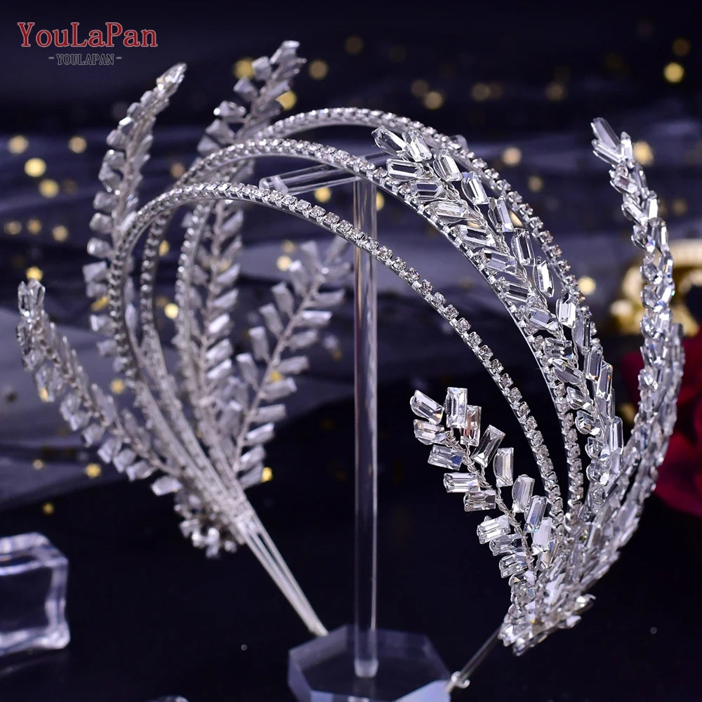 KIMLUD, YouLaPan Luxury Rhinestone Bride Headband Woman Headpiece Wedding Hair Accessories Pageant Headdresse Wedding Tiara HP425, HP479-S / CHINA, KIMLUD APPAREL - Womens Clothes