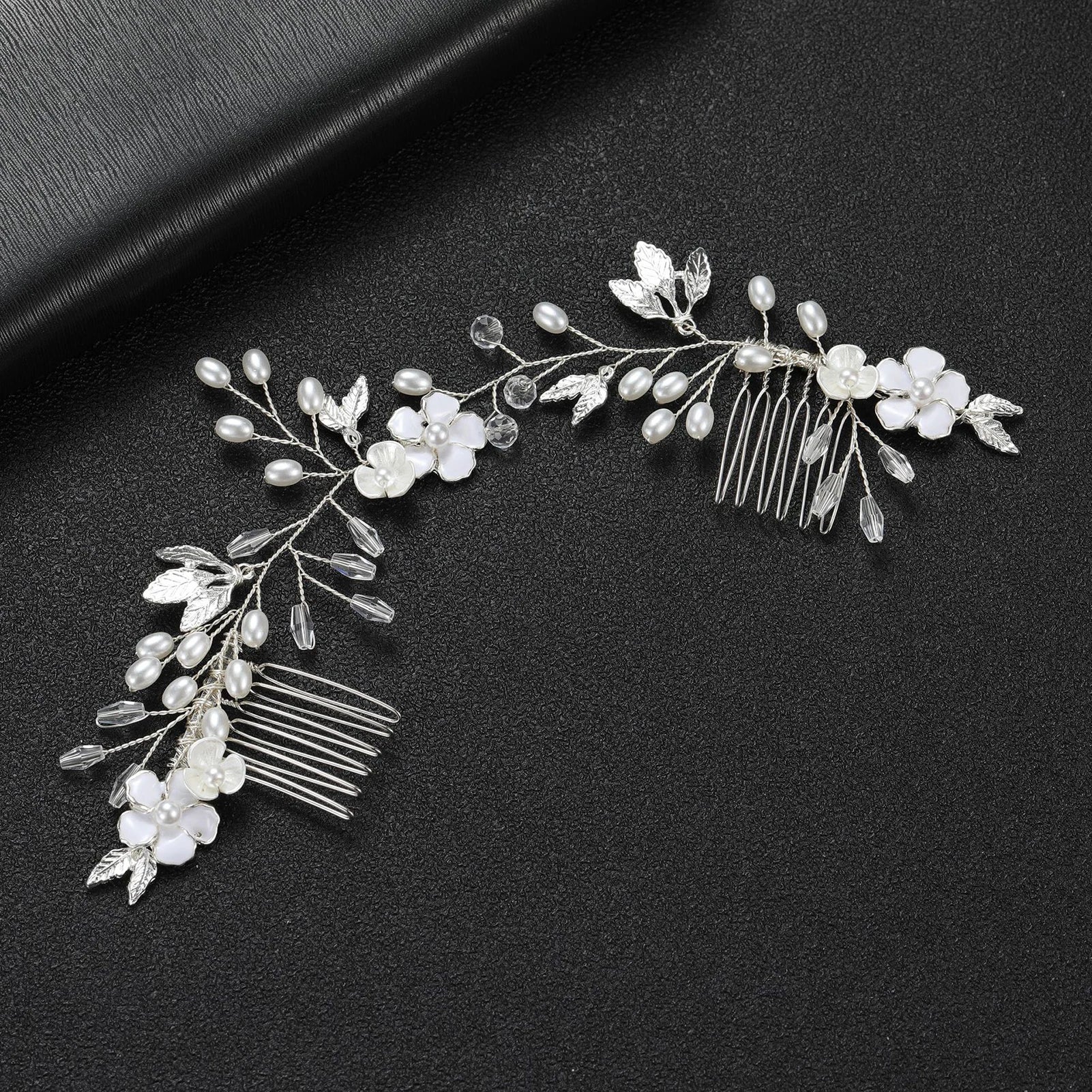 KIMLUD, Trend Hair Comb Bridal Tiaras Rhinestone Pearl Alloy Hairband Hairpin Wedding Hair Ornament Girls Daily Headwear Head Jewelry, KIMLUD Womens Clothes