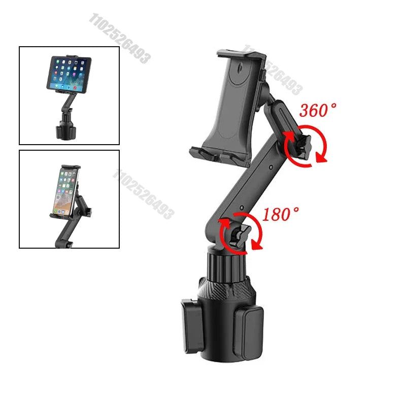 NEW Tablet Cup Holder Mount 360 Adjustable Smartphone Holder Car 270 Tilt Bar Triangular Base Ram Mount Tablet Holder For SUVs - KIMLUD