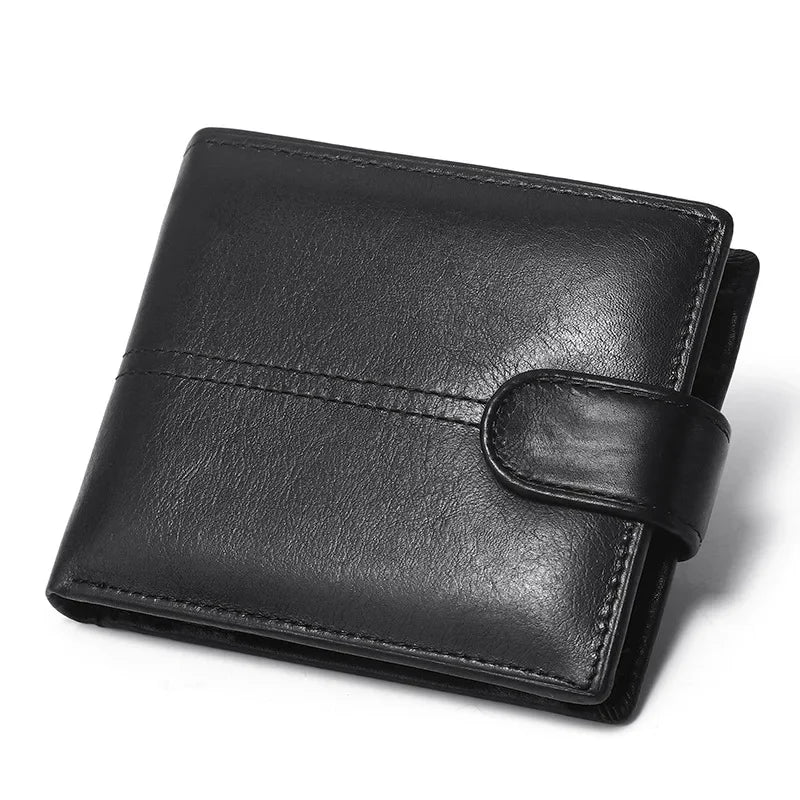 KIMLUD, Rfid Blocking Genuine Leather Wallet Men with Coin Pocket Dollar Wallet Real Leather Purse for Men, KIMLUD Womens Clothes