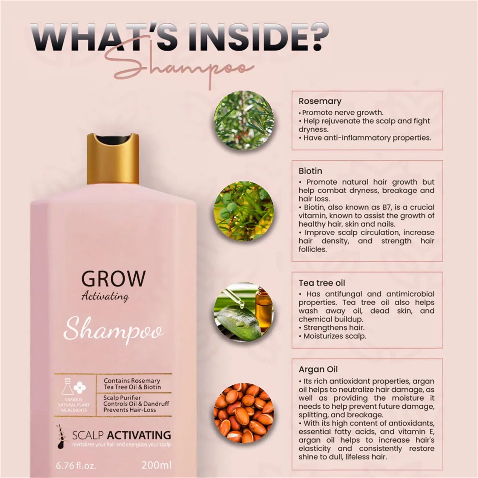 New Growth Activating Shampoo Deeply Nourishes Hair To Prevent Hair Loss While Fighting Chronic Scalp Problems 200ml