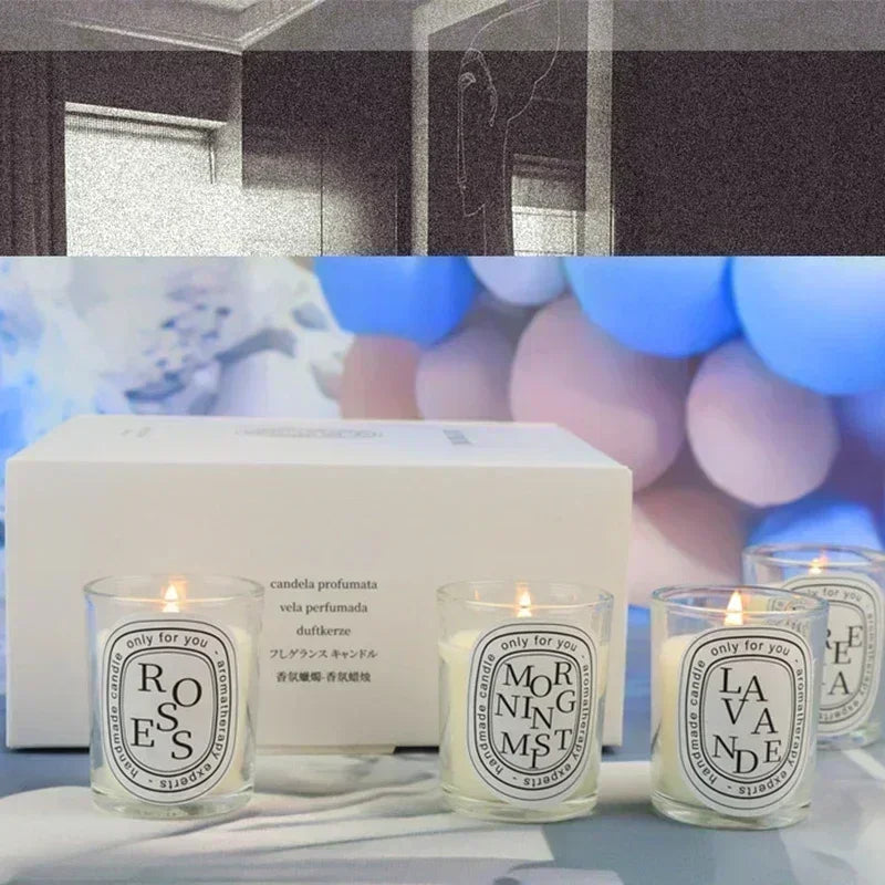 Romantic Transparent Scented Fragrance Candle Light Gift Scented Aromatic Candles Guest Gift Candles Wedding Candles Candle Jar - KIMLUD