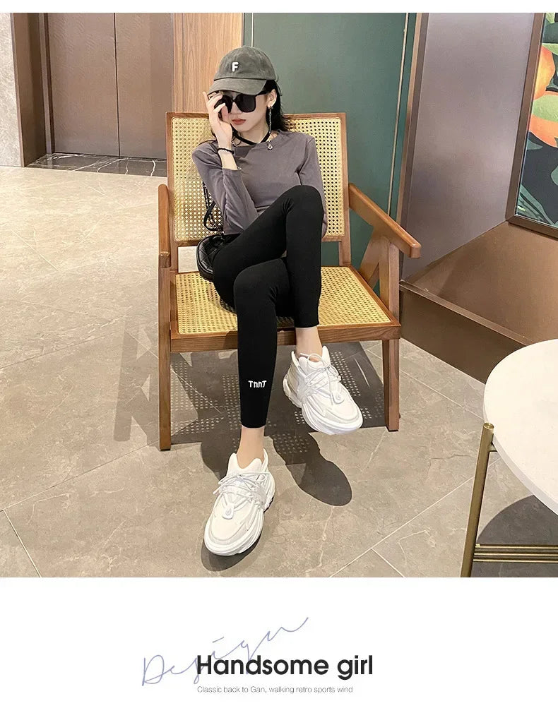 KIMLUD, Summer Women's Shoes White Shoes On Platform Ladies Woman Vulcanize Casual Breathable Sneaker Black Chunky Sneakers Spring, KIMLUD Womens Clothes