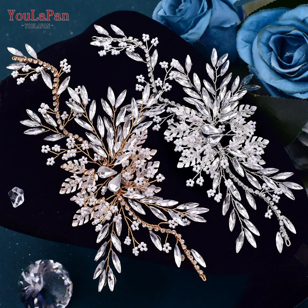 YouLaPan HP277 Bride Wedding Hair Accessories Rhinestone Headband Bridal Headpiece Hair Ornament for Women Hair Jewelry Headwear