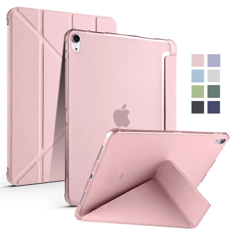 For iPad Case 10th Generation PU Leather TPU Back Fold Stand Cover For iPad 10 10th Generation 10.9 inch Case with Pen Holder - KIMLUD