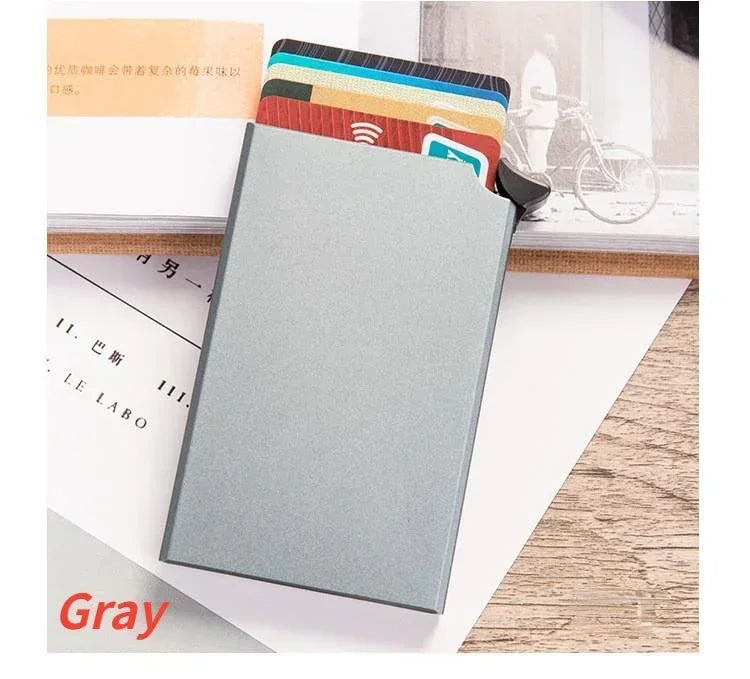 KIMLUD, Carbon Fiber Card Holder Wallets for Men RFID Portable Trifold PU Slim Mini Wallet Male Purses Wallet Women pasjeshouder, Gray 2, KIMLUD Womens Clothes