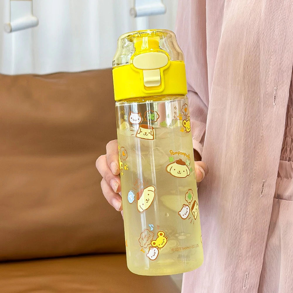 KIMLUD, MINISO 550ML Bottle Water Sanrio Anime My Melody Portable Drinking Cup With Kuromi Outdoor Sports Fitness Travel Water Bottle, KIMLUD Womens Clothes