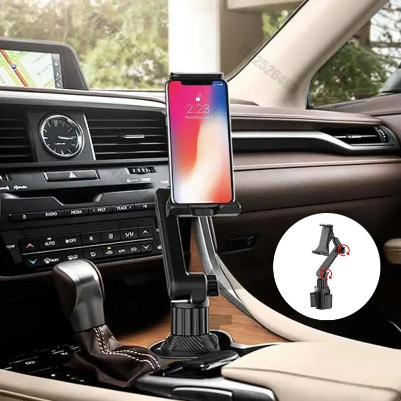 NEW Tablet Cup Holder Mount 360 Adjustable Smartphone Holder Car 270 Tilt Bar Triangular Base Ram Mount Tablet Holder For SUVs - KIMLUD