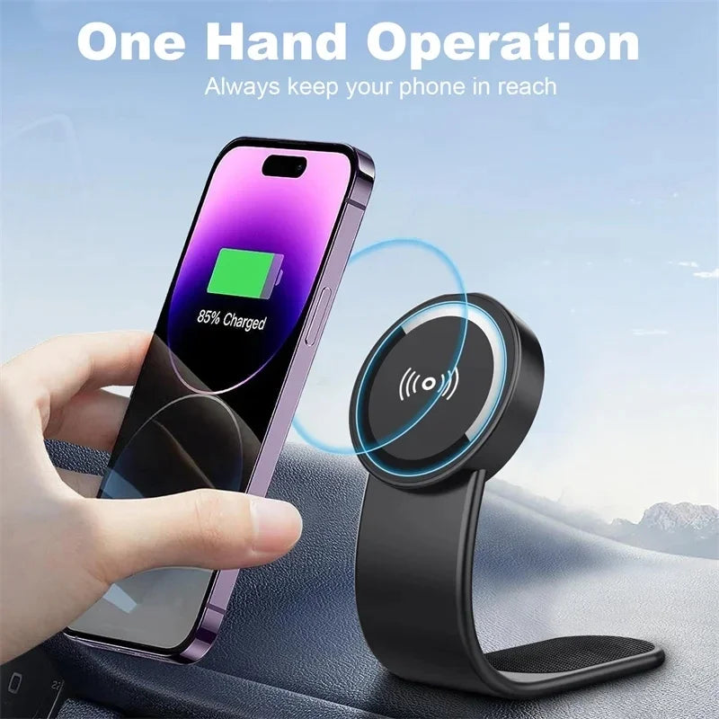 Magnetic Car Phone Holder Mount Magnet Mobile Car Bracket Dashboard Stand Support In Car For Macsafe iPhone 15 14 13 12 Pro Max