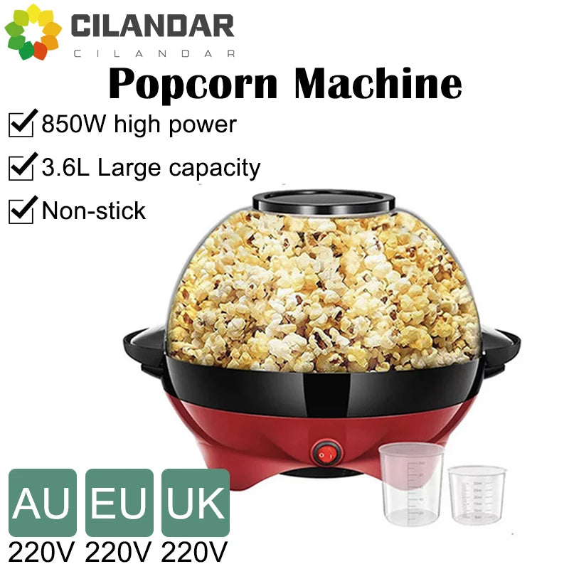 KIMLUD, Household 850W electric popcorn machine automatic hot Pipoqueir machine Home-made Diy Popcorn Movie Snack Sonifer Popper, KIMLUD Womens Clothes