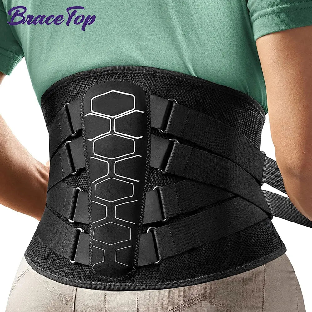 KIMLUD, Lower Back Brace for Pain Relief,Back Support Belt, Flexible Lumbar Support Waist Belt for Lifting At Work,Scoliosis Pain Relief, L, KIMLUD APPAREL - Womens Clothes