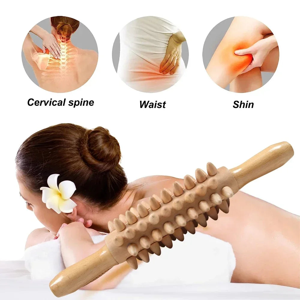 Professional Wood Therapy Massage Tools, Maderoterapia Kit for Anticellulite, Gua Sha Tools for Body Shaping, Muscle Pain Relief