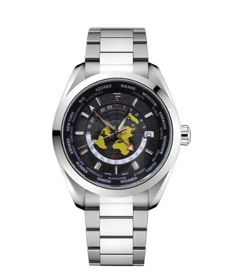 PAGANI DESIGN Mens Watch 2024 New Sapphire Mirror Stainless Steel NH34 Movt Mechanical Wristwatch for Man Multi-time zone Reloj