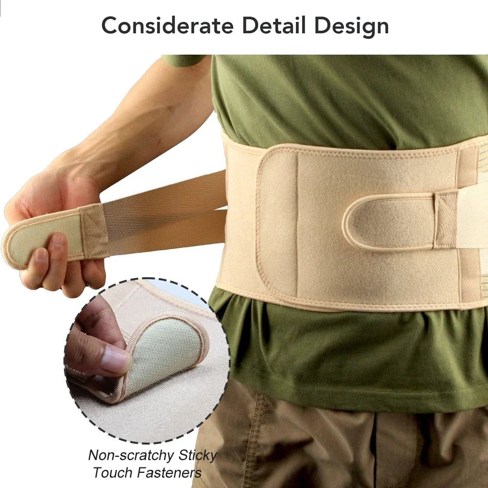 KIMLUD, 1Pcs Back Brace for Lower Back Pain with 6 Stays,Breathable Back Support Belt for Men Women - Anti-skid Lumbar Support for Work, KIMLUD Womens Clothes