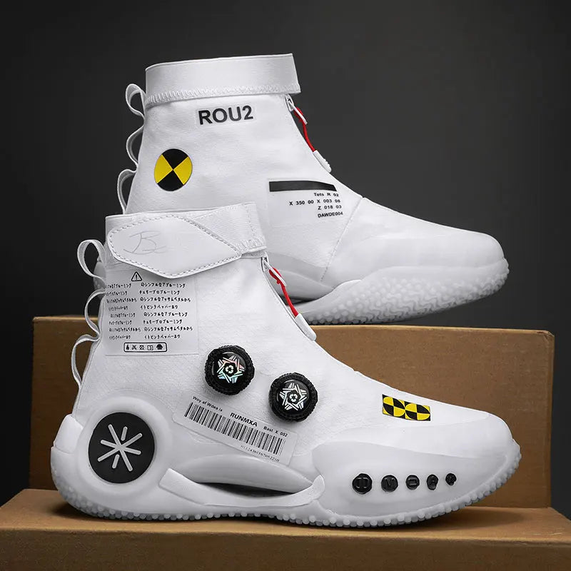 Men's Basketball Shoes Breathable Cushioning Non-Slip Wearable Runing Shoes Gym Training Athletic Basketball Sneakers for Women - KIMLUD